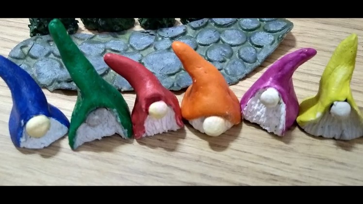 DIY Gnomes.Clay Miniature Home.Room Decor idea.Fairy House Garden.Village.Art and craft. Tutorial