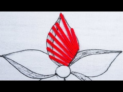 Hand embroidery easy way to making unique woven needle work elegant flower design