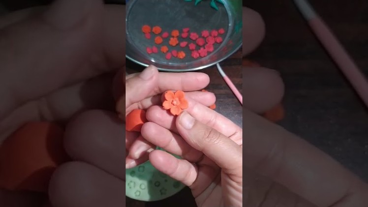 Handmade jewelry flower making with silicon mould | decor ideas | polymer clay ideas | #shorts