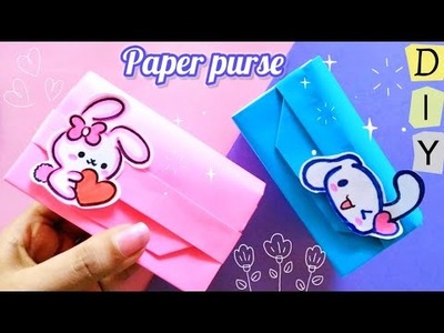 How to make paper purse | DIY paper handbag | Origami paper wallet | origami paper crafts | DIY