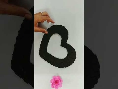 How to making easy heart wallmate | best craft ideas out of waste cardboard.