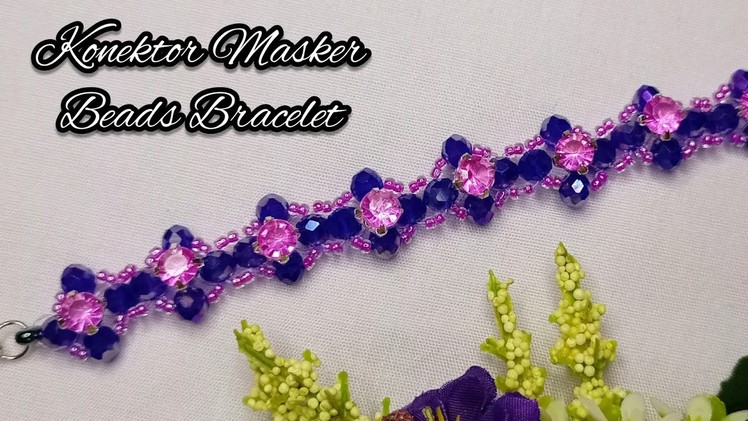 Membuat Konektor Masker Mutiara Kristal - Easy Fashion Jewelry Making|| Beaded Bracelet