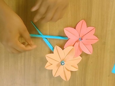 Paper creation || Making flower || Two colors flower with paper || Craft- 01 || Jamuna Boudi