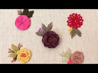5 Basic Flower Embroidery For Beginners. Hand Embroidery Tutorial for Beginners. Gossamer