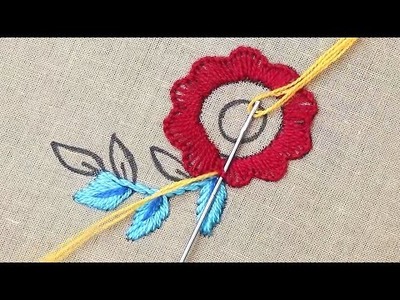 Amazing hand embroidery designs - latest modern flower embroidery - easy buttonhole and satin stitch