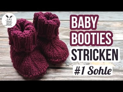 Baby Booties Stricken #1 Sohle