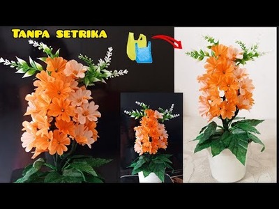 Beautiful Flower Making From Plastic Trash Bag || DIY || Bunga Kresek TANPA SETRIKA
