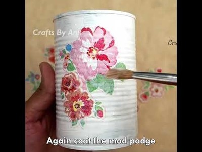 Decoupage Art | How To Decoupage Ordinary Items Into Extraordinary Decor #shorts