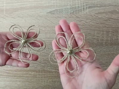 DIY easy Jute flower | How To make Flower with Jute Rope | DIY Blume aus Jute