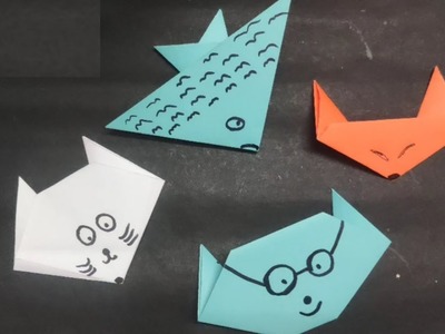 DIY Origami paper Animals. Origami paper craft. Paper cat , paper dog , paper fish , #papercraft
