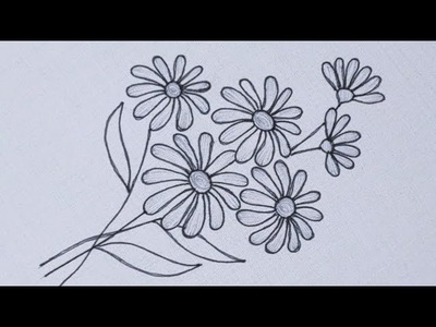 Hand Embroidery Bouquet ???? - Easy Flower Embroidery Design - Hand Embroidery For Beginners