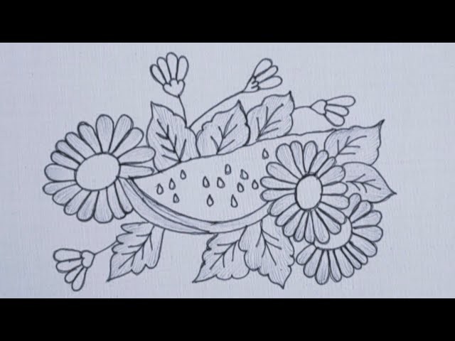 Hand embroidery design l Easy and elegant watermelon ???? design tutorial l Amazing embroidery work