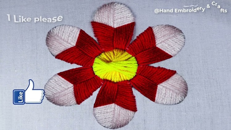 Hand embroidery easy needle point art beautiful floral design for beginners