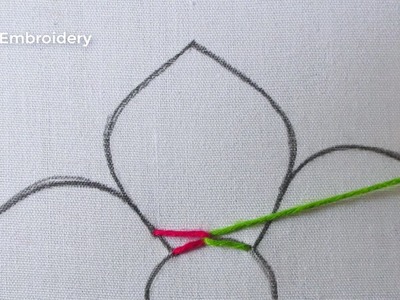 Hand Embroidery New Zigzag Stitch Elegant Flower Colorful Amazing Design With Easy Sewing Tutorial