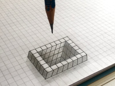 How to draw 3d Hole | easy 3d drawing | Trick Art on graph paper