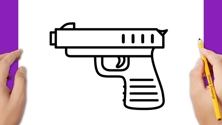 HOW TO DRAW A PISTOL EASY