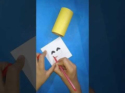 How to make Emoji pen holder. diy homemade pen holder | #shorts