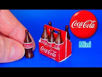 How to make mini Coca-Cola bottles with Box. DIY DollHouse Miniature