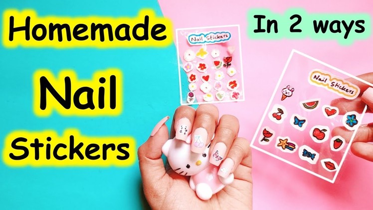 How to make nail art sticker at home | Diy nail stickers | Homemade nail art stickers