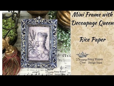 Mini Frame with Decoupage Queen Rice Paper