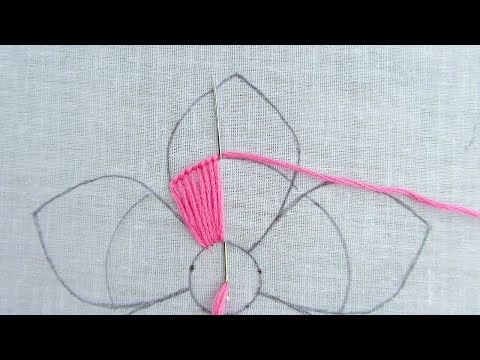 Modern Hand Embroidery  Latest Fancy Flower Design Super Easy Gorgeous Flower Embroidery Idea