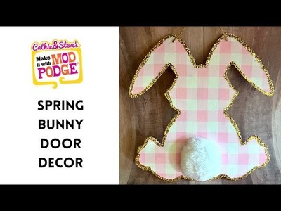 Napkin Decoupage Tutorial: Bunny Door Decor