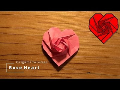Origami Tutorial - Rose Heart "Blossoming Heart" - Diagram Edition
