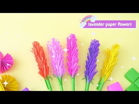 Paper flower | How to make Beautiful lavender paper flowers | Very Easy DIY Crafts