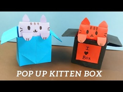 Pop Up Kitten Box - How to Make Pop Up Kitten Box - Easy Tutorial Step By Step Instructions for Kids