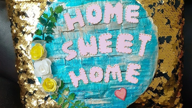 #shorts ||How to Wall Hanging Using cardboard || Home Sweet Home|| DIY Cardboard Craft