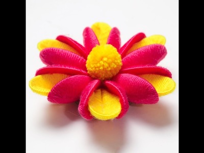 Spoon Flower Making With Wool [2022] #shorts #wallhangingflower #woolenwallhanging