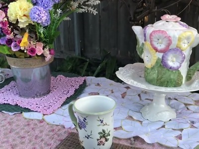 Spring Tablescape 2022.Tablescape in The Garden.Tablescape For Two.Grandma Sandy