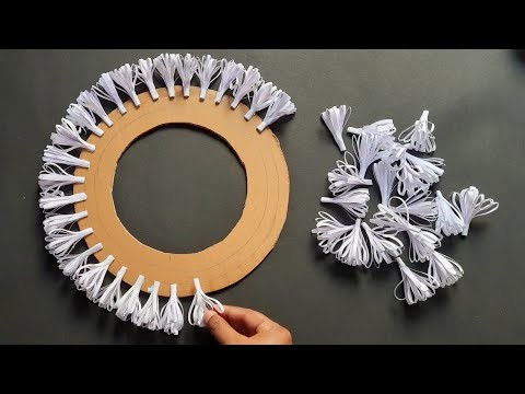 Unique Paper Flower Wall Hanging | Easy Home Decorations Ideas with Cardboard and Waste A4 Paper