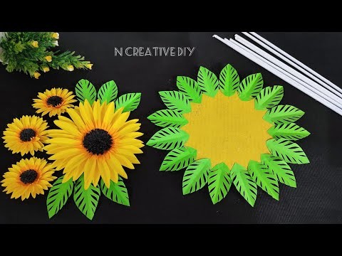 Unique Sunflower wall hanging craft | Paper craft for home decoration | Paper flower wall decoration