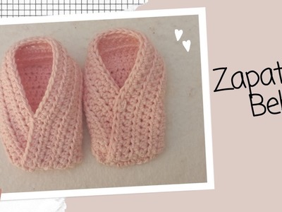 Zapatitos bebé facil crochet. El Ganchillo de Maite