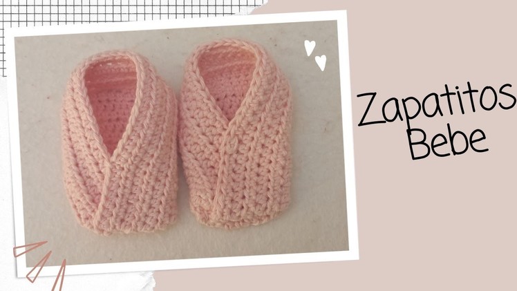 Zapatitos bebé facil crochet. El Ganchillo de Maite