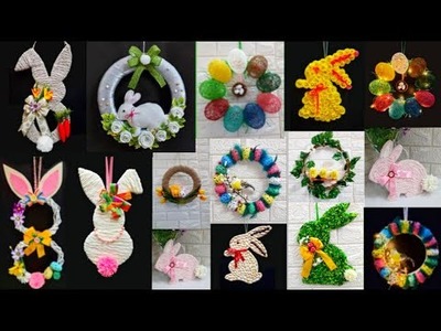 12 Affordable Easter Bunny wreath made with simple materials | DIY Low budget Easter décor idea ????45