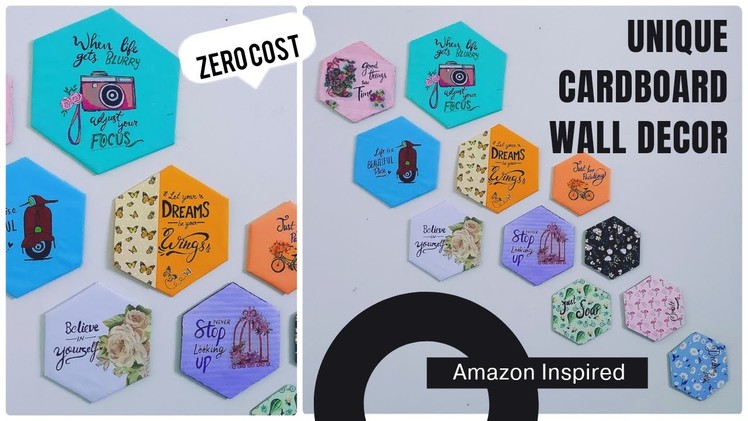 Amazon Inspired Cardboard Wall Decor | No Cost Home Decor | Trash to Treasure | Cardboard Recycle