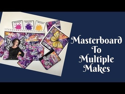Art Journal.Mixed Media Tutorial-MASTERBOARD CREATION  & MULTIPLE MAKES, COLOR SCHEME