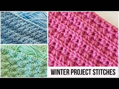 Crochet winter project stitches | crochet purse or bag stitch | crochet afghan stitches