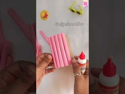 DIY desk organizer ????| Beautiful make-up brush Holder from paper (1_minute video)