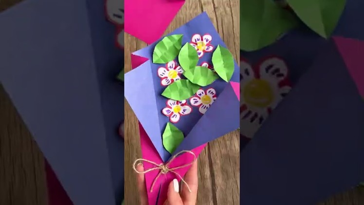 DIY flower with paper   #paper #diy #flower #asmr #satisfying #shorts  #foryourpage