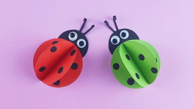 DIY. How To Make Easy Ladybug. Paper Crafts For Kids