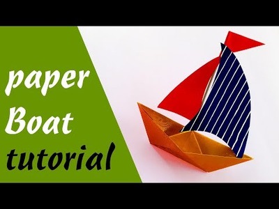 DIY How to Make Paper boat toy easy tutorial origami craft. gift Ideas. Origami. Easy creative toys.