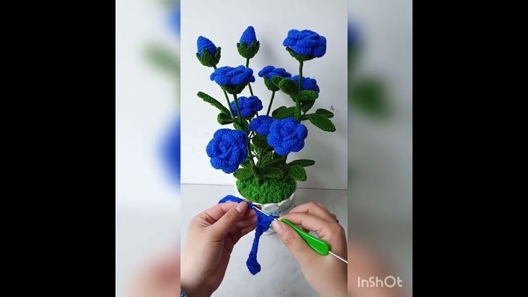 Diy knitting art|| flowers????????????