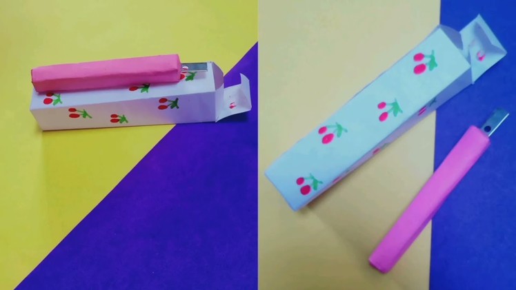 DIY paper knife at home || Cardboard & paper cutter || school supplies || DIY cutter ||Origami craft