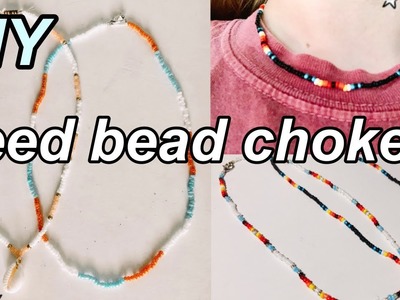 DIY Seed bead choker necklace | Easy summer 2022 jewelry