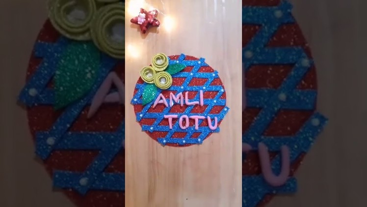 Diy Simple Easy craft for kids | how to make Nameboard | foam sheet craft | clay craft