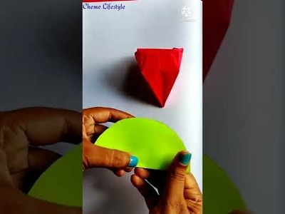 Diy strawberry paper craft | #shorts | #craft | strawberry craft | origami | #diy | strawberry