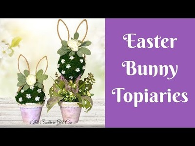 Easter Crafts: Easter Bunny Topiary | Easter Decor DIY | Easy Easter DIY